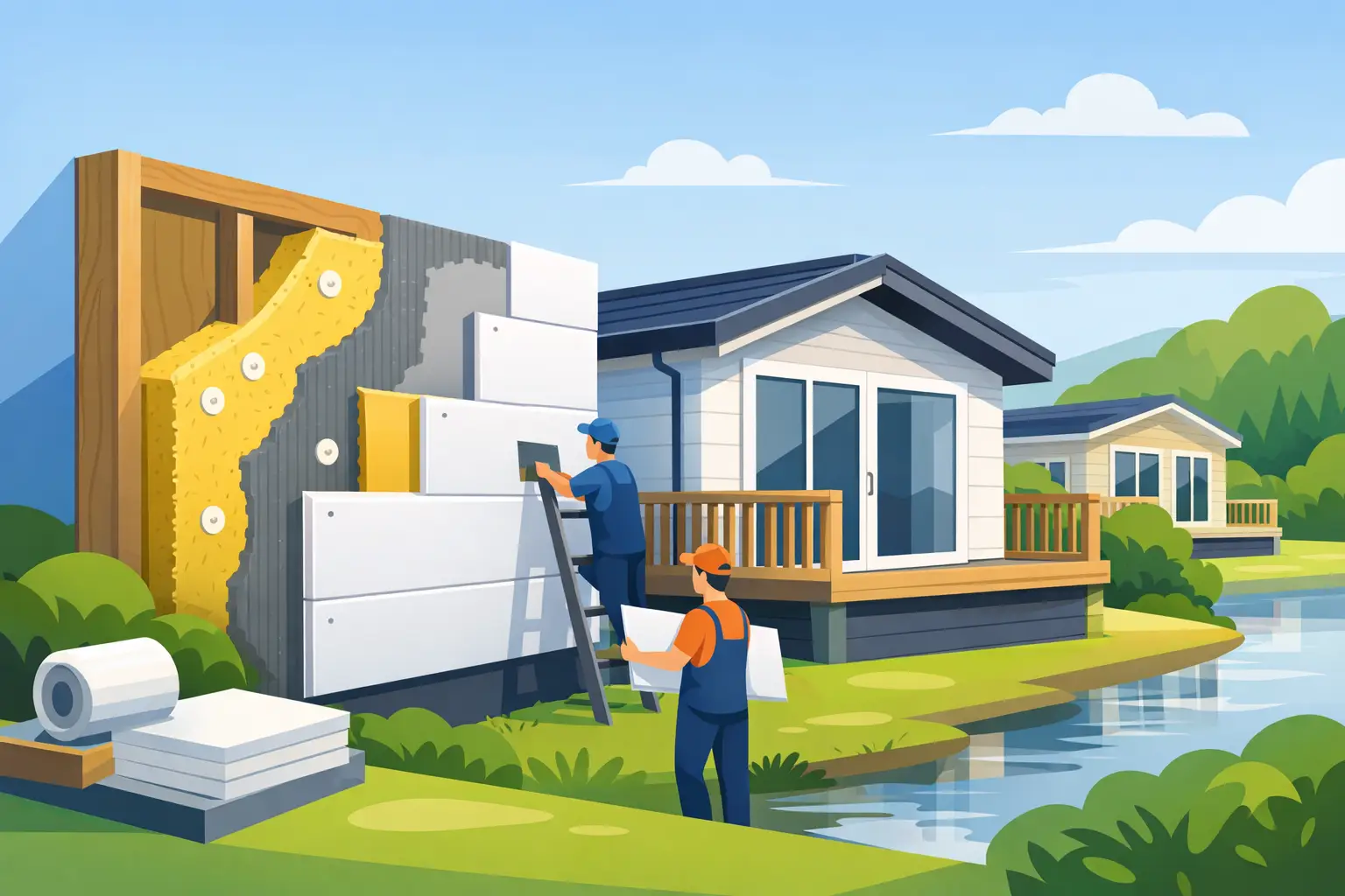 Wall Insulation Cladding External for Park Homes
