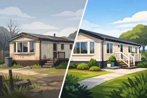 Before and After Park Home Refurbishment Results