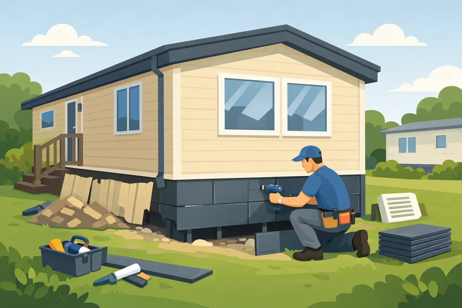 How to Replace Park Home Skirting Properly